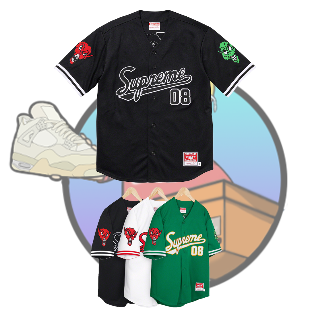 SUPREME®MITCHELL & NESS® DOWNTOWN HELL BASEBALL JERSEY – rdy2ship