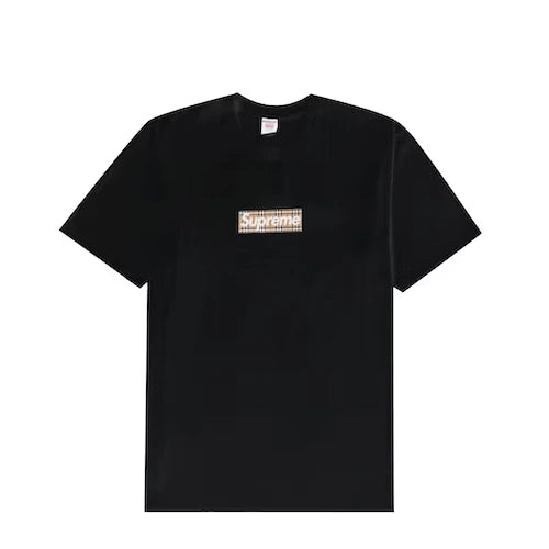 Supreme Burberry Box Logo Tee Black